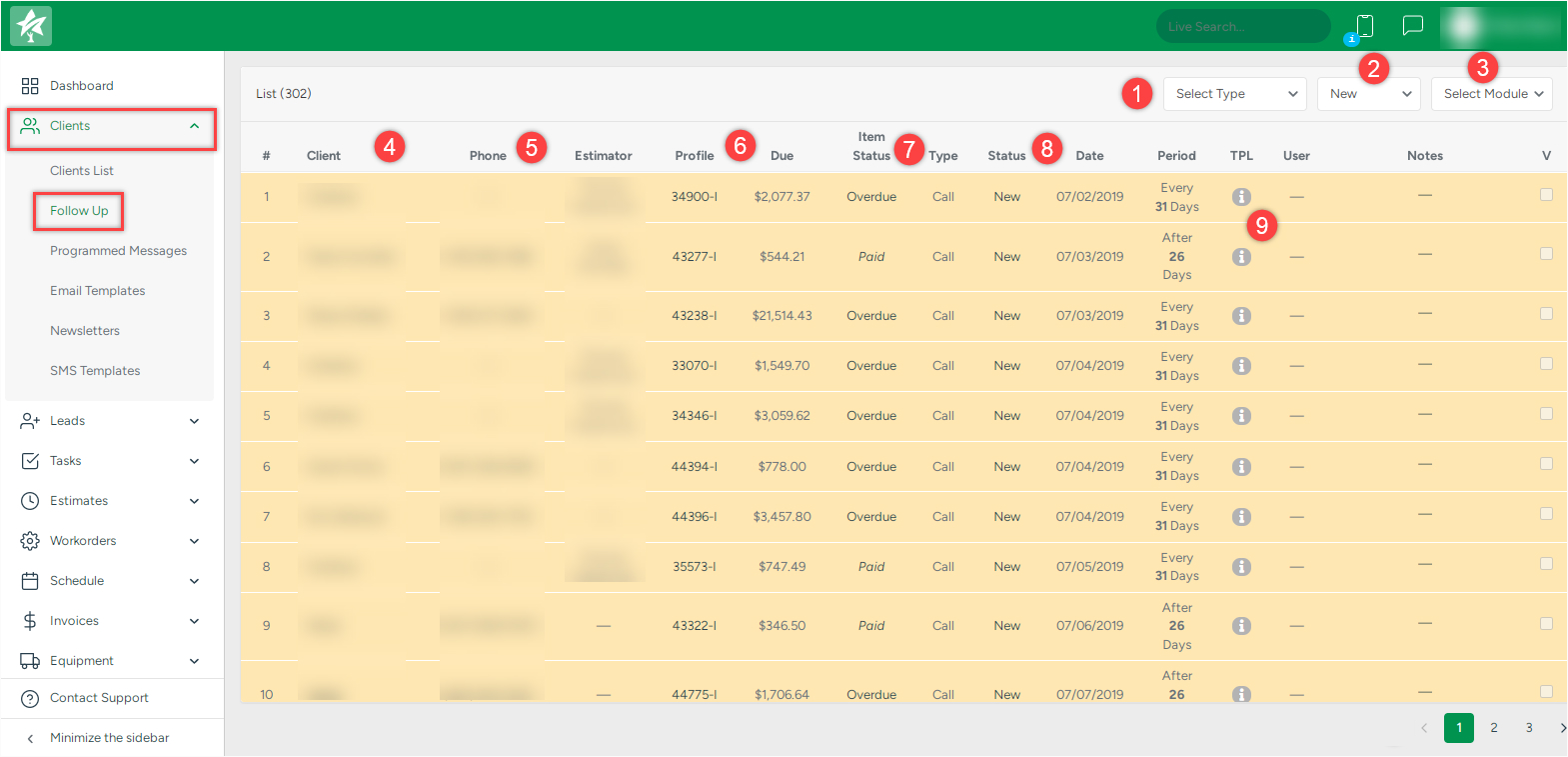 Follow-up submodule