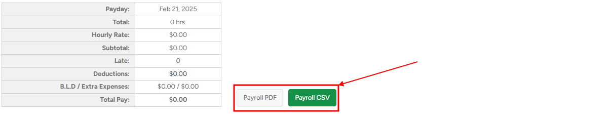 Payroll CSV and Payroll PDF